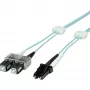EasyLan kuitukaapeli SC Duplex - LC Duplex monimuotokaapeli OM3 2 m aqua