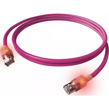 EasyLan saCon DualBoot LED -verkkokaapeli S/FTP violetti 5,0 m Cat.6a