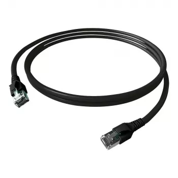 EasyLan FlexBoot -liitäntäkaapeli Cat.6A S/FTP, musta 1,50 m