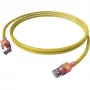 EasyLan DualBoot LED -liitäntäkaapeli RJ45 S/FTP Cat.6A (Class EA) saCon-liittimellä - LSOH - keltainen