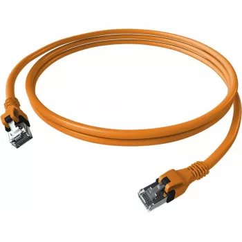 EasyLan saCon DualBoot -liitäntäkaapeli S/FTP Cat.6A oranssi 1,0 m