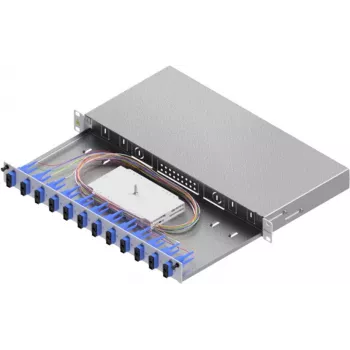 ZVK Easylan LWL -jatkoskotelo Basic 1U 12x SC-Duplex OS2 laatikko