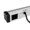 Bachmann DESK Rail pistorasialista 2 Schuko-pistorasialla ja 2 USB-latausliitännällä, 2 m kaapeli, hopea/musta