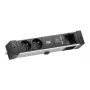 Bachmann Desk Rail - 2 m - sisäkäyttö - tyyppi E - alumiini - muovi - musta - hopea - 2 AC-pistorasiaa