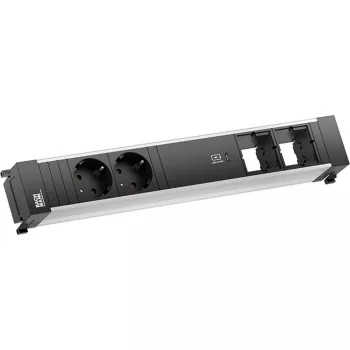 Bachmann POWER FRAME 2x Schuko-pistorasia 1x USB-C-laturi 2x CM-paikka 0,2m GST18