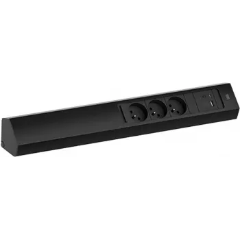 Bachmann CASIA 2 3x Schuko-pistorasia 1x USB-A ja 1x USB-C lataus 22W musta