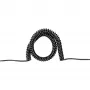 BACHMANN spiraalikaapeli H05VV-F 3G1,5mm² 1,5m-6m musta 0,2m suorat päät