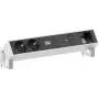 Bachmann DESK2 pöytävirta moduuli 2x CEE7/3 1x USB-C 100W 1x CM 0,2m ruostumaton teräs