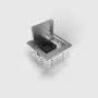 BEP24 lattiarasia 3301E-1-1 - ruostumaton teräs, 1x Schuko (tyyppi F), IP20, uppoasennus