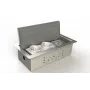 BEP24 BS lattiarasia 3303E 3x Schuko, harjattu ruostumaton teräs