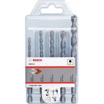 Bosch Accessories HEX-5 2608841654 betonikierukaporasarja 4 mm, 5 mm, 6 mm, 8 mm, 10 mm 5 kpl