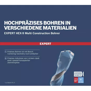 BOSCH EXPERT HEX-9 Multi Construction yleisporasarja 8-osainen (2608901455)