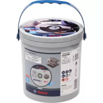 BOSCH POWERTOOLS PRO katkaisulaikka ruostumattomalle teräkselle ja metallille, Ø 125 mm, 100 kpl ämpärissä (reikä 22,23 mm, WA 60 T BF)