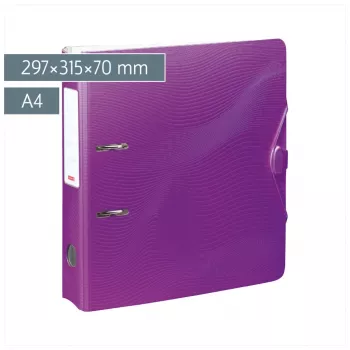 BRUNNEN WAVE -vipukansikansio violetti muovi 7,0 cm DIN A4