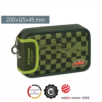 BRUNNEN täytetty kynäpussi s'maepp Fast Wheels vihreä/vaaleanvihreä 16-osainen, 20,0 x 4,5 cm (1049120521)