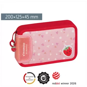 BRUNNEN täytetty kynäpussi s'maepp Fruity Love pinkki/punainen 16-osainen, 20,0 x 4,5 cm (1049120522)