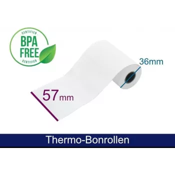 ARTDEV lämpörulla - 57x36x12 B/D max./K suoraveloituksen teksti valkoinen 12 m