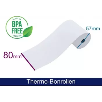 ARTDEV Thermorolle 80x57 mm 12 mm hylsy 40 m 48 g/m² valkoinen T2 mini 50:lle