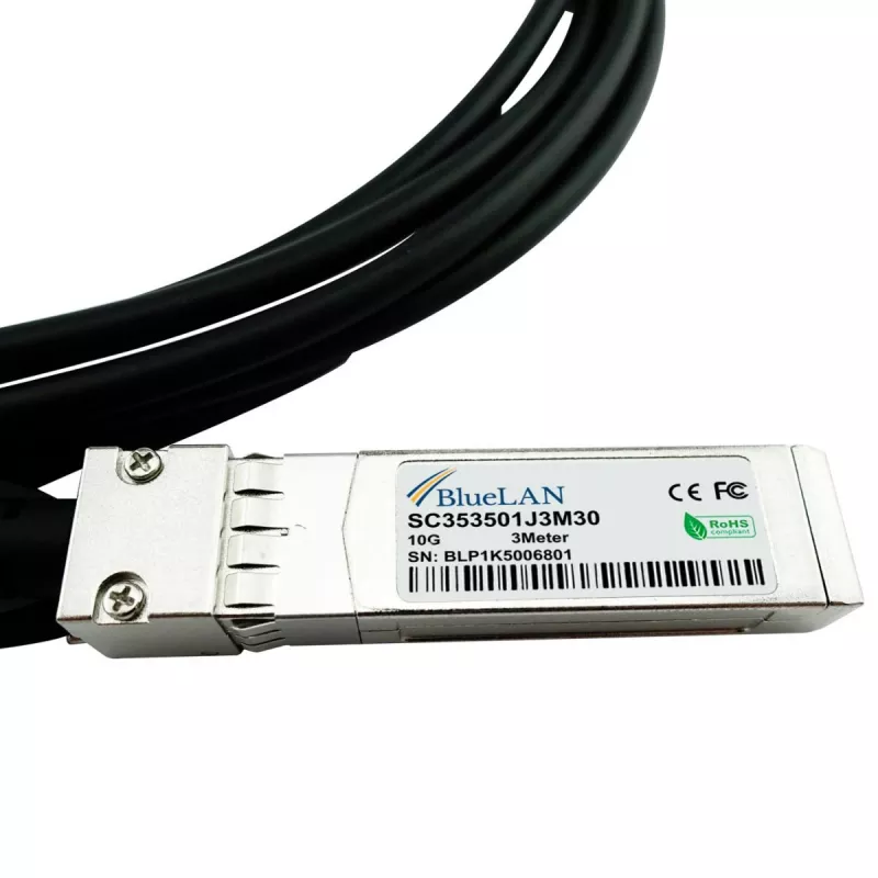 BlueOptics SFP-10G-DAC-0.5M-TL-BL yhteensopiva BlueLAN DAC SFP+ -kaapeli 0,5m
