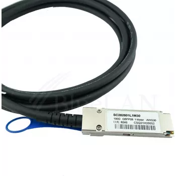 BLUELAN yhteensopiva Cisco QSFP-100G-CU50CM Direct Attach -kaapeli, 100GBASE-CR4, Infiniband EDR, 30AWG, 0,5m