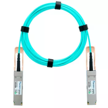 BlueOptics BO252503K5M yhteensopiva Ruckus 40G-QSFP-QSFP-AOC-0501 Active Optical Cable, 5 m, musta