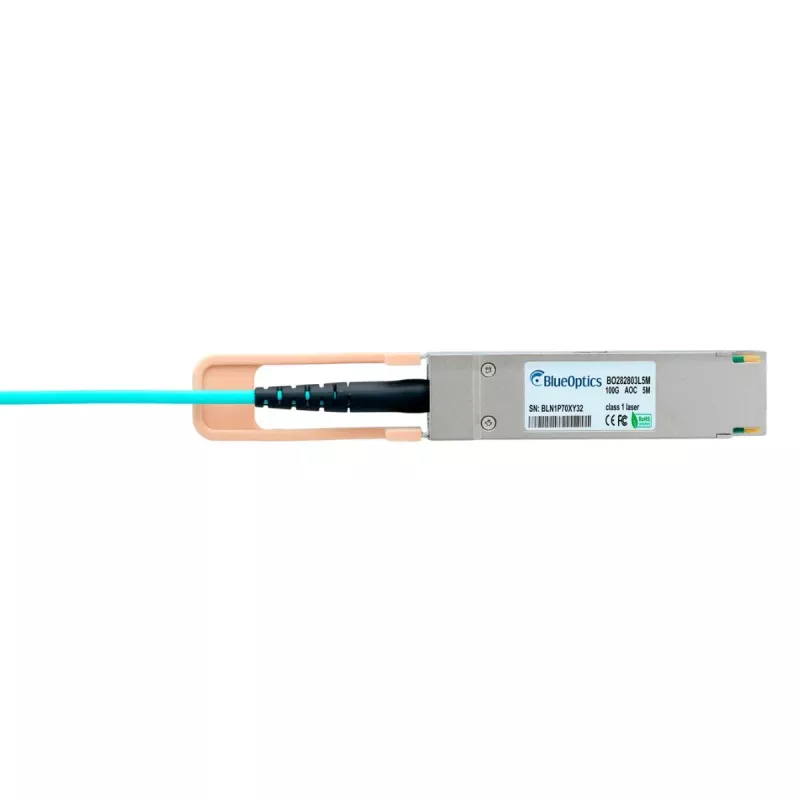 BlueOptics QSFP28-100G-AOC-3M-RU-BO Ruckus yhteensopiva aktiivinen optinen kaapeli 3m