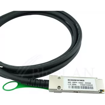 BlueLAN yhteensopiva Raisecom EQP-4/2-C QSFP Direct Attach -kaapeli, 40GBASE-CR4, Ethernet/Infiniband QDR, 30AWG, 3 m (EQP-4/2-C-BL)