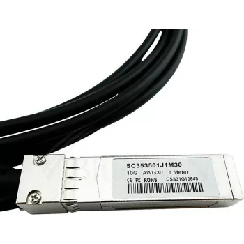 BlueLAN DAC SFP+ Direct Attach Copper -kaapeli 1 m musta, yhteensopiva Level One DAC-0101 kanssa