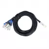 BlueLAN BL292701W3M26 Arista CAB-D-8S-200-2.5 kanssa yhteensopiva passiivinen 200GBASE-CR8 QSFP-DD - 8x25GBASE-C Breakout-DAC-kaapeli 3m
