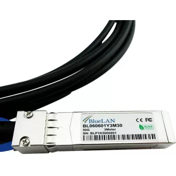 BlueLAN Mellanox MCP2M50-G01AE30 -yhteensopiva Direct Attach Cable (DAC) - passiivinen 50 gigabitin twinaksiaalikupari - SFP56–SFP56 - 1 metri
