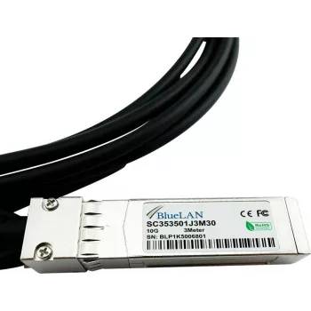 BlueLAN Hirschmann 942 280-004 yhteensopiva DAC SFP+ -kaapeli, 10G, 5 m