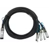 BlueOptics Juniper 720-068901 -yhteensopiva BlueLAN QSFP28 - 4x SFP28 passiivinen Direct Attach Breakout -kaapeli, 1 m, AWG26