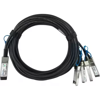 BlueOptics HPE Q9S72A -yhteensopiva BlueLAN passiivinen 100GBASE-CR4 QSFP28 - 4x25GBASE-CR SFP28 Direct Attach -haarakaapeli, 1 m, AWG26