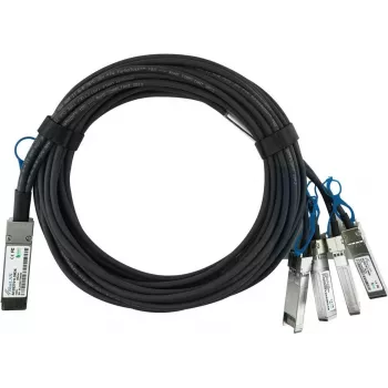BlueOptics Amphenol NDAQGF-0001 -yhteensopiva BlueLAN passiivinen 100GBASE-CR4 QSFP28 - 4x25GBASE-CR SFP28 Direct Attach -haarakaapeli, 1 m, AWG26