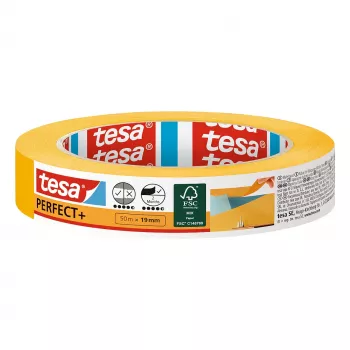 TESA Perfect+ maalarinteippi keltainen 50 m x 19 mm 1 rulla