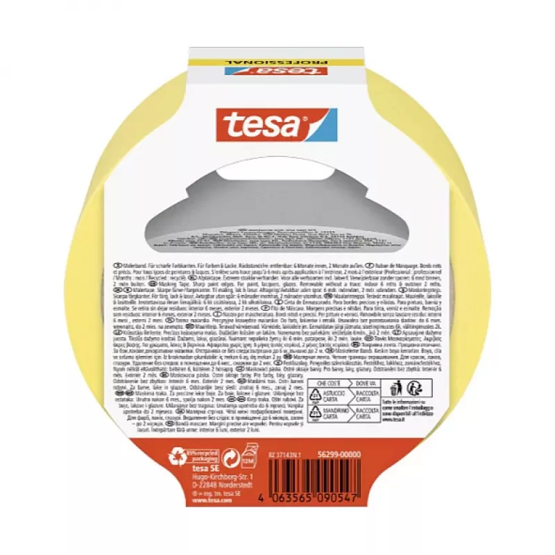 Tesa Professional maalarinteippi keltainen 50 m x 30 mm 1 rulla