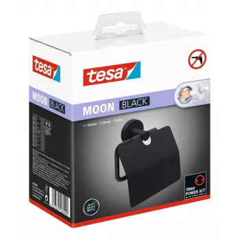 Tesa MOON BLACK wc-paperiteline kannella, itseliimautuva, musta, 1 kpl