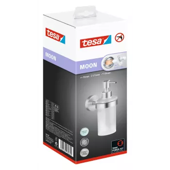 Tesa MOON saippua-annostelija 200 ml ruostumattoman teräksen näköinen lasi