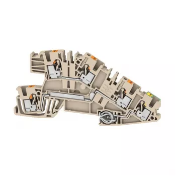 Weidmüller AITB 2.5 BB L-L-PE asennusliitin, PUSH IN, 3 potentiaalia, 2,5 mm², musta