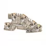 Weidmüller AITB 2.5 BB L-L-PE asennusliitin, PUSH IN, 3 potentiaalia, 2,5 mm², musta