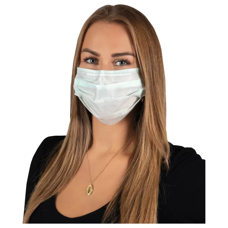 TECHNIMASK M2 R lääketieteellinen kasvomaski tyyppi IIR, 50 kpl:n pakkaus, sininen