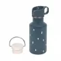Lassig Happy Prints ruostumaton teräspullo lisäurheilukorkilla 500 ml laivastonsininen