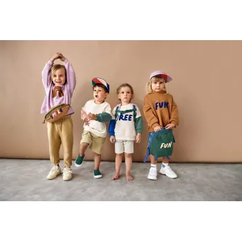 Lassig Organic Cotton Hoodie Little Gang Free Milky 2-4 vuotta