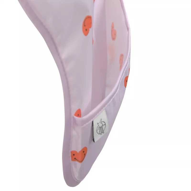 Lassig vedenpitävä ruokalappusarja 6m+ Happy Rascals Heart Lavender