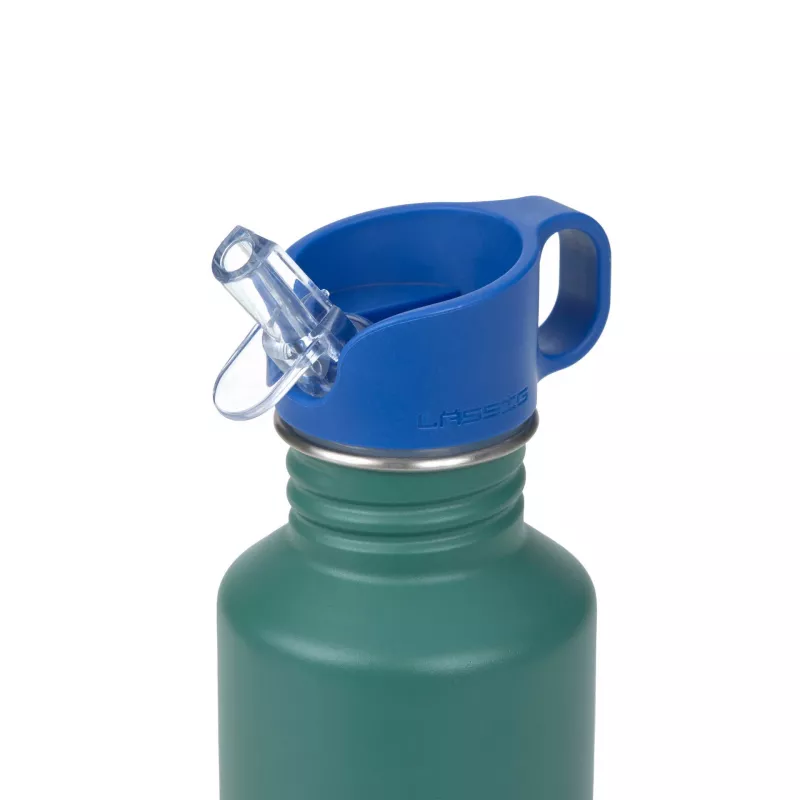 Lassig ruostumaton teräspullo kaatonokalla ja kahvalla 500 ml Little Gang Rainbow Green