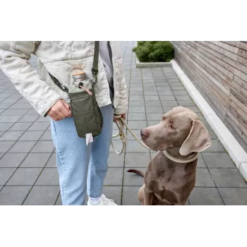 PALOPA 2-in-1 koiran herkkutasku ja pullonpidike Boudi Dark Olive