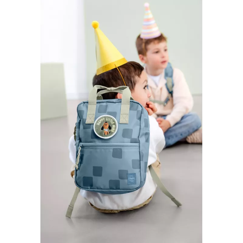 Lassig neliömäinen minireppu Pattern Party Blue