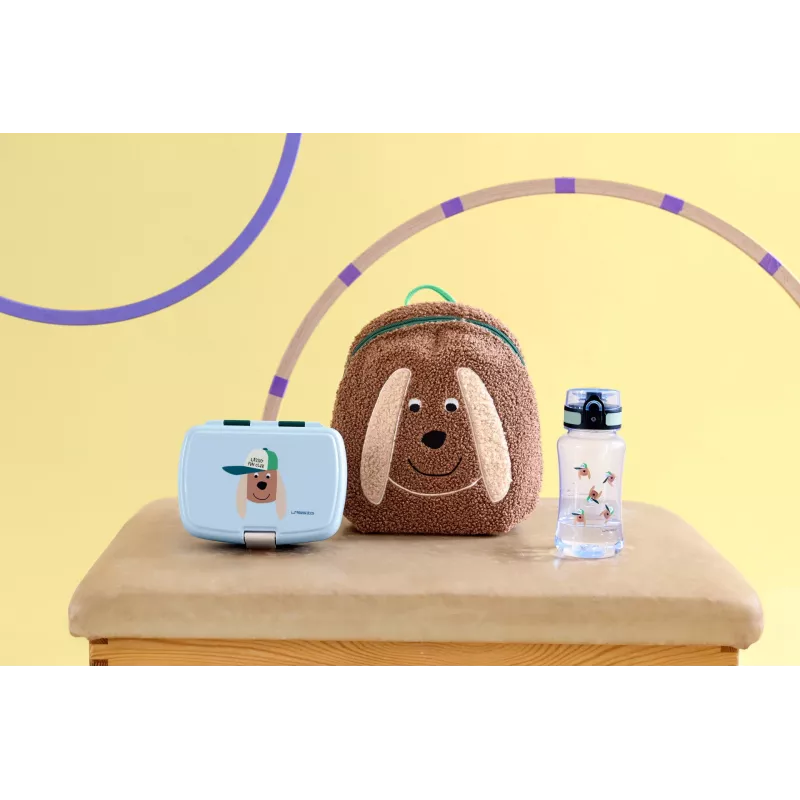 LASSIG Tritan-juomapullo 420 ml Tiny Team Dog minttu/sininen