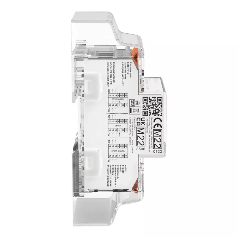 WAGO 879-3020 4PS digitaalinen kolmivaiheinen energiamittari 65 A MID-yhteensopiva