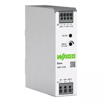WAGO 2587-2144 ensiöpuolen hakkurivirtalähde perus 1-vaiheinen, 24 VDC, 5 A, 120 W, DIN-kisko